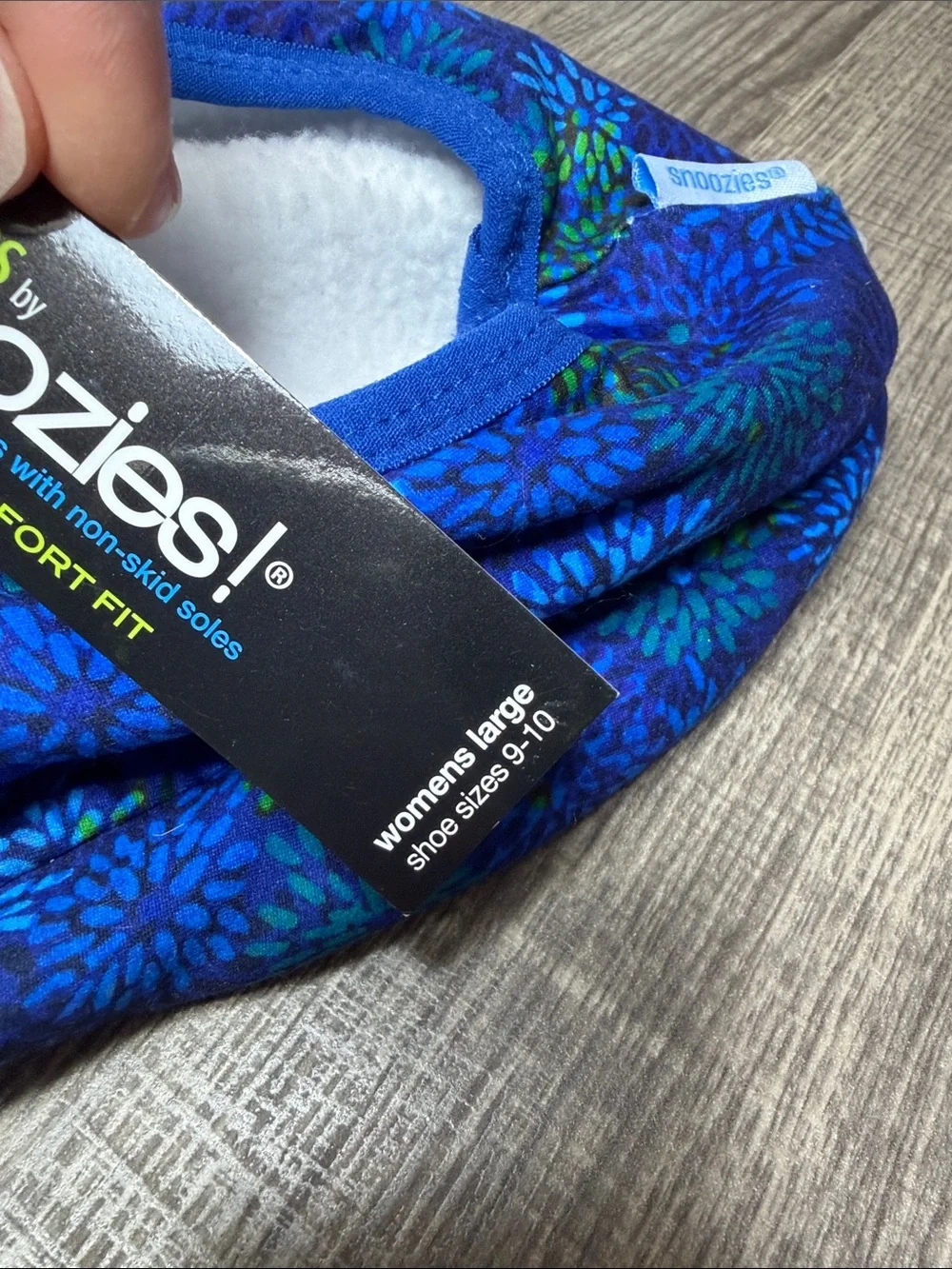 🍍5 for $30🍍 Skinnies by Snoozies Women Blue Foot Covers with Non-Skid Soles